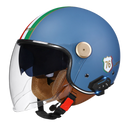 RetroRide Smart Bluetooth Open-Face Motorcycle Helmet with Dual Sun Visors