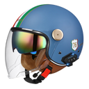 RetroRide Smart Bluetooth Open-Face Motorcycle Helmet with Dual Sun Visors