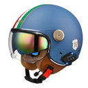 RetroRide Smart Bluetooth Open-Face Motorcycle Helmet with Dual Sun Visors