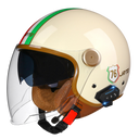 RetroRide Smart Bluetooth Open-Face Motorcycle Helmet with Dual Sun Visors