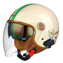 RetroRide Smart Bluetooth Open-Face Motorcycle Helmet with Dual Sun Visors