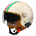 RetroRide Smart Bluetooth Open-Face Motorcycle Helmet with Dual Sun Visors