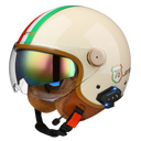 RetroRide Smart Bluetooth Open-Face Motorcycle Helmet with Dual Sun Visors