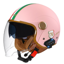 RetroRide Smart Bluetooth Open-Face Motorcycle Helmet with Dual Sun Visors