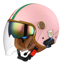 RetroRide Smart Bluetooth Open-Face Motorcycle Helmet with Dual Sun Visors