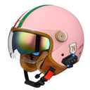 RetroRide Smart Bluetooth Open-Face Motorcycle Helmet with Dual Sun Visors