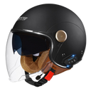 RetroRide Smart Bluetooth Open-Face Motorcycle Helmet with Dual Sun Visors