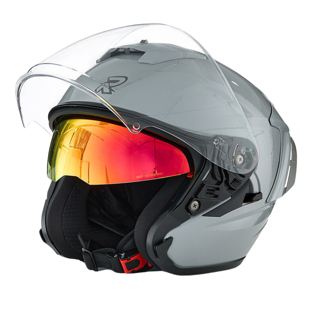 RetroRide Smart Bluetooth Open-Face Motorcycle Helmet with Dual
