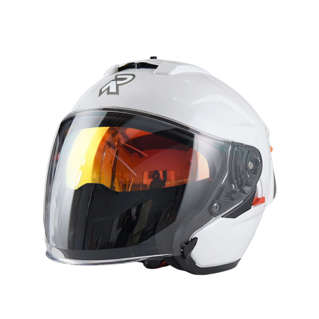 RetroRide Smart Bluetooth Open-Face Motorcycle Helmet with Dual Sun Vi –  Riders Gear Store