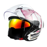 RetroRide Classic Open-Face Motorcycle Helmet with Double Visor
