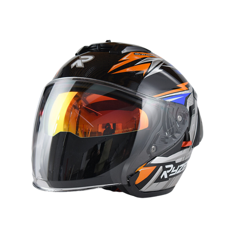 RetroRide Classic Open-Face Motorcycle Helmet with Double Visor