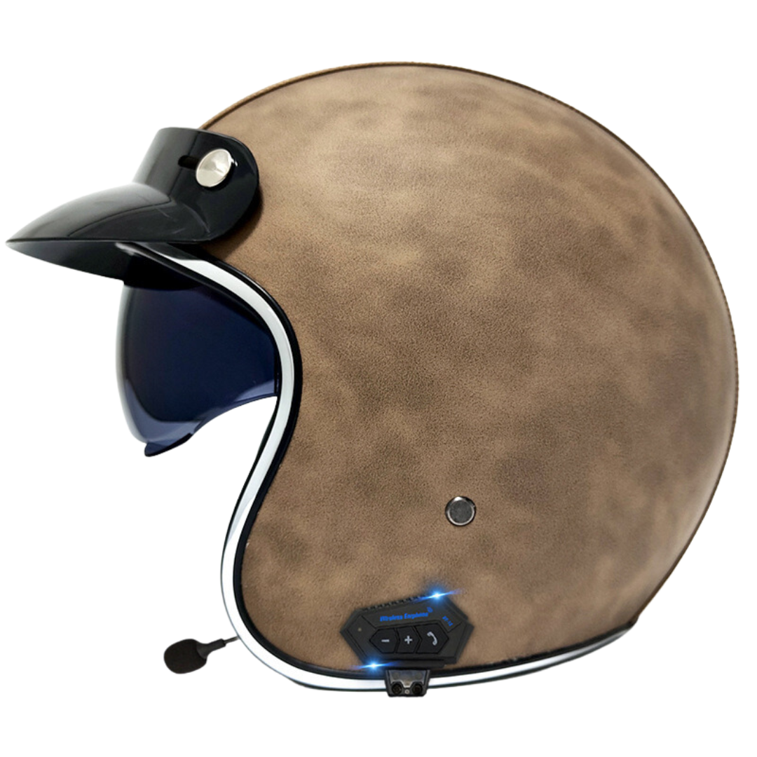 Open face deals helmet bluetooth headset