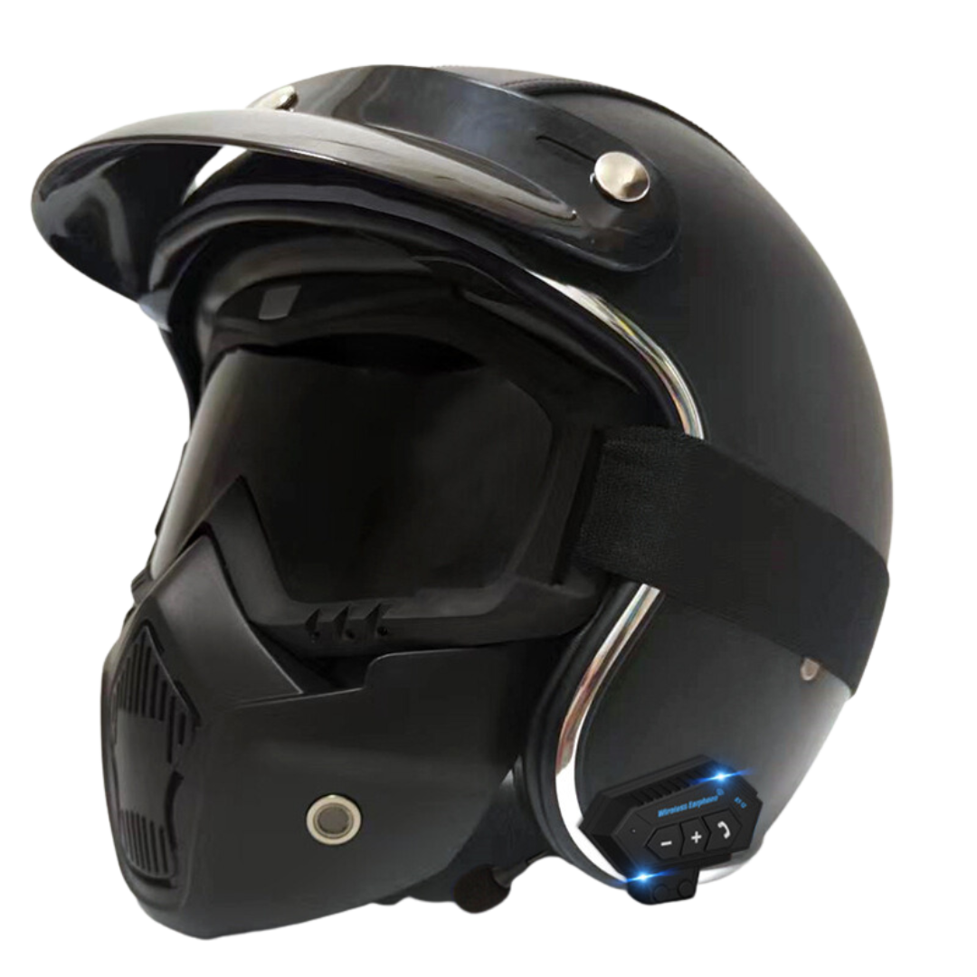 N1 3/4 Open Face Helmet with Bluetooth headset