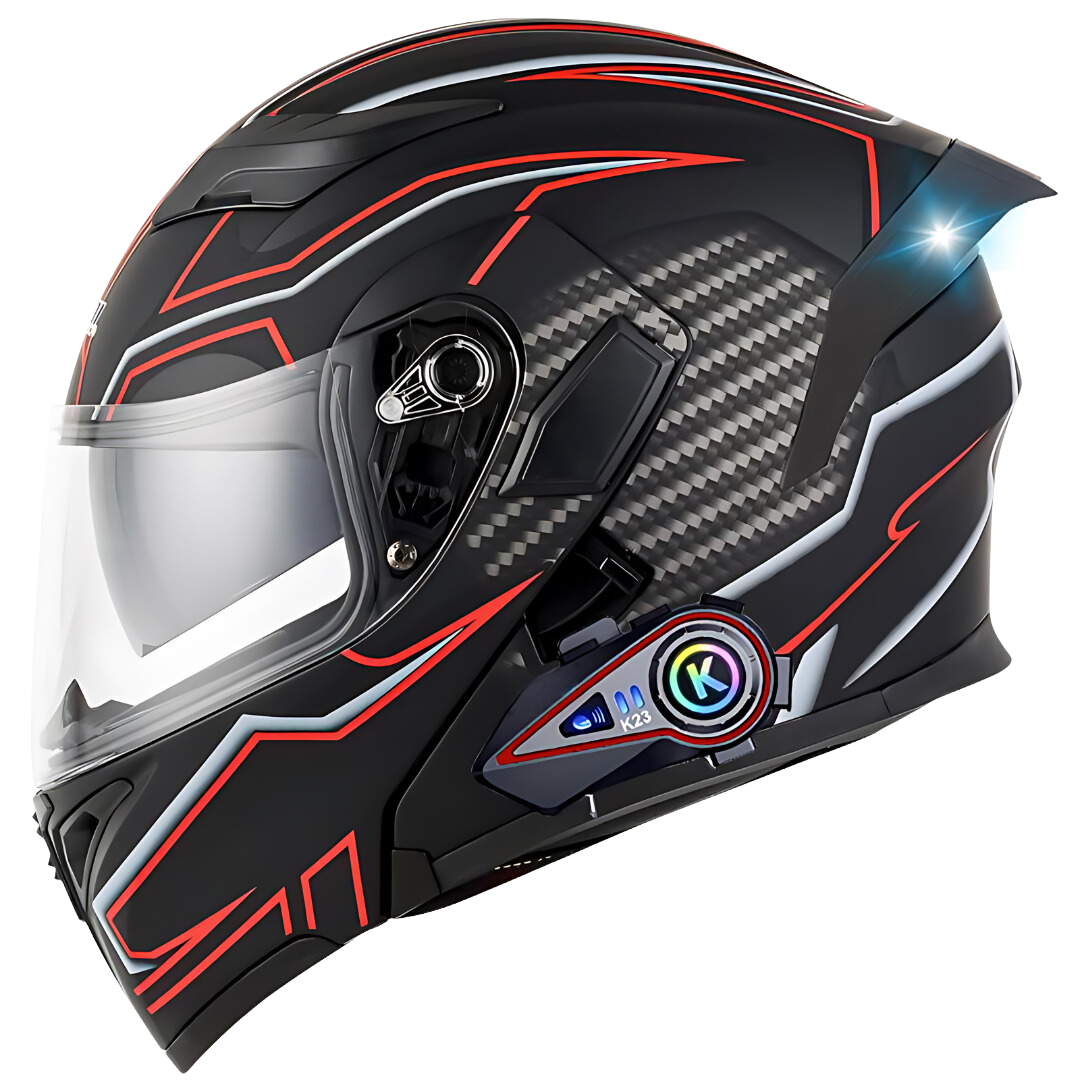 R6s Modular Helmet with 2 Riders Intercom Bluetooth Headset