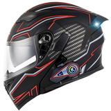 R6s Modular Helmet with 2 Riders Intercom Bluetooth Headset