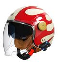 RetroRide Smart Bluetooth Open-Face Motorcycle Helmet with Dual Sun Visors