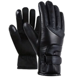 Leather USB Heated Winter Gloves - Touchscreen