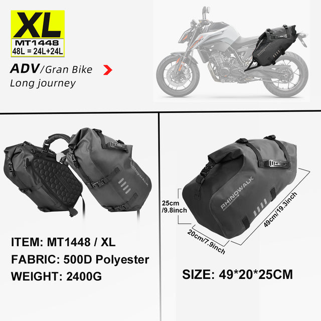 Waterproof hot sale motorcycle panniers