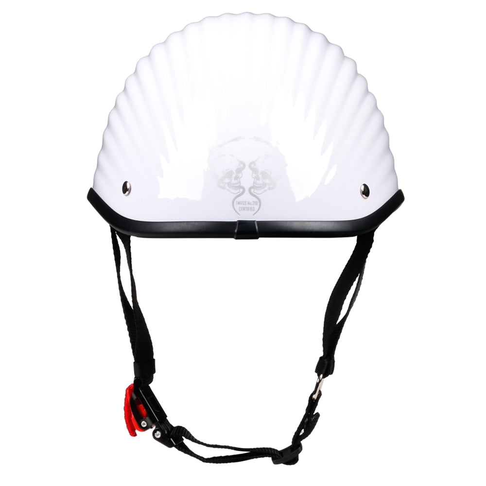Fiber Half Helmet -  White