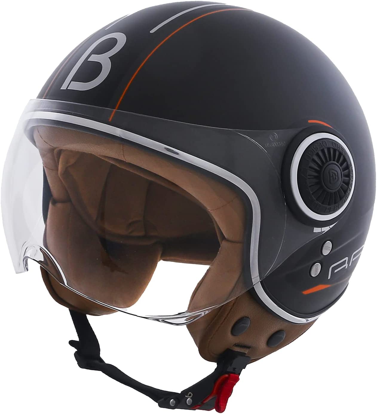 full face motorcycle helmet pilot B-155 Open Face Pilot Helmet Black / L