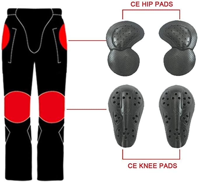 Motorcycle Riding Pants Denim Jeans Protect Pads Equipment Gear Rider