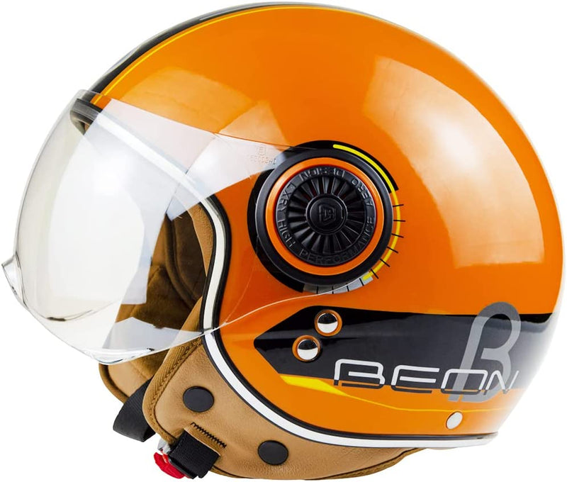 B155 Open Face Pilot Helmet Gear Rider
