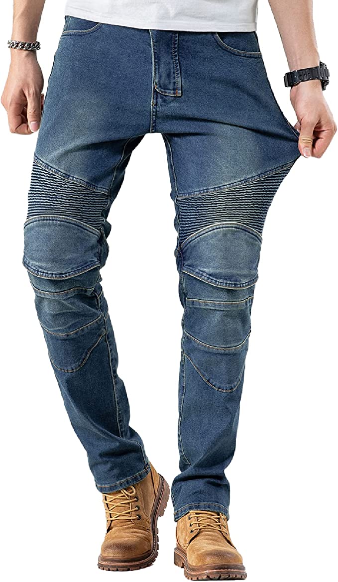 Men's Motorcycle Jeans with Armor Protector – Riders Gear Store