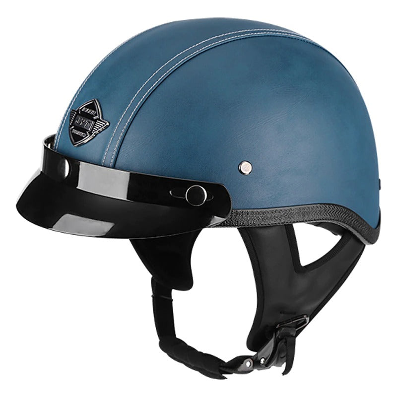 Leather up clearance half helmets