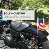 Motorcycle Flagpole Mount - American Flag