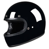 Full Face Retro Motorcycle Helmet - Cafe Racer - Gloss