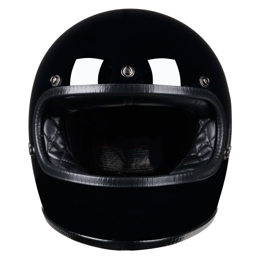 Full Face Retro Motorcycle Helmet - Cafe Racer - Gloss