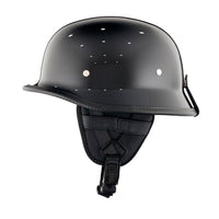 German Style Mayan Half Helmet - Gloss Black