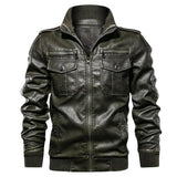 Retro Style Biker Leather Jacket