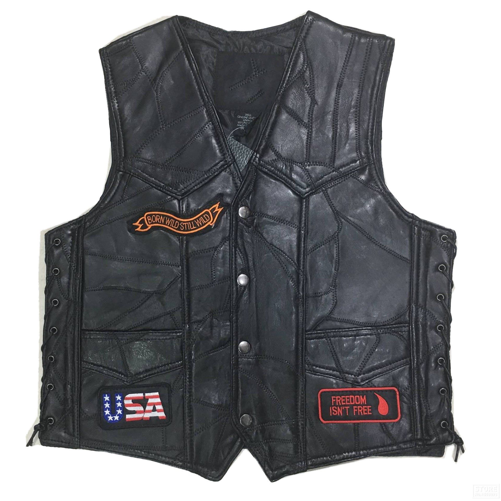 Leather on sale vest store