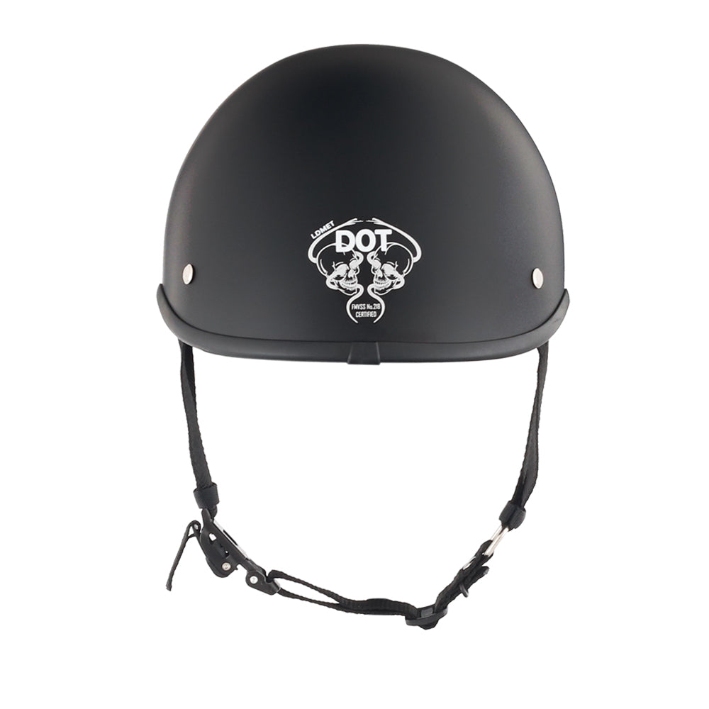 Smallest, Lightest SOA Style DOT Approved Half Helmet - Matte Black ...