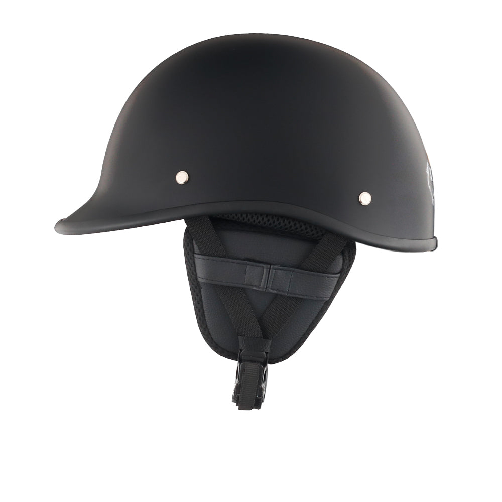 Crazy al's worlds smallest helmet soa inspired in flat black with visor best sale size large