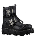 Leather Skull Boots Gothic Punk