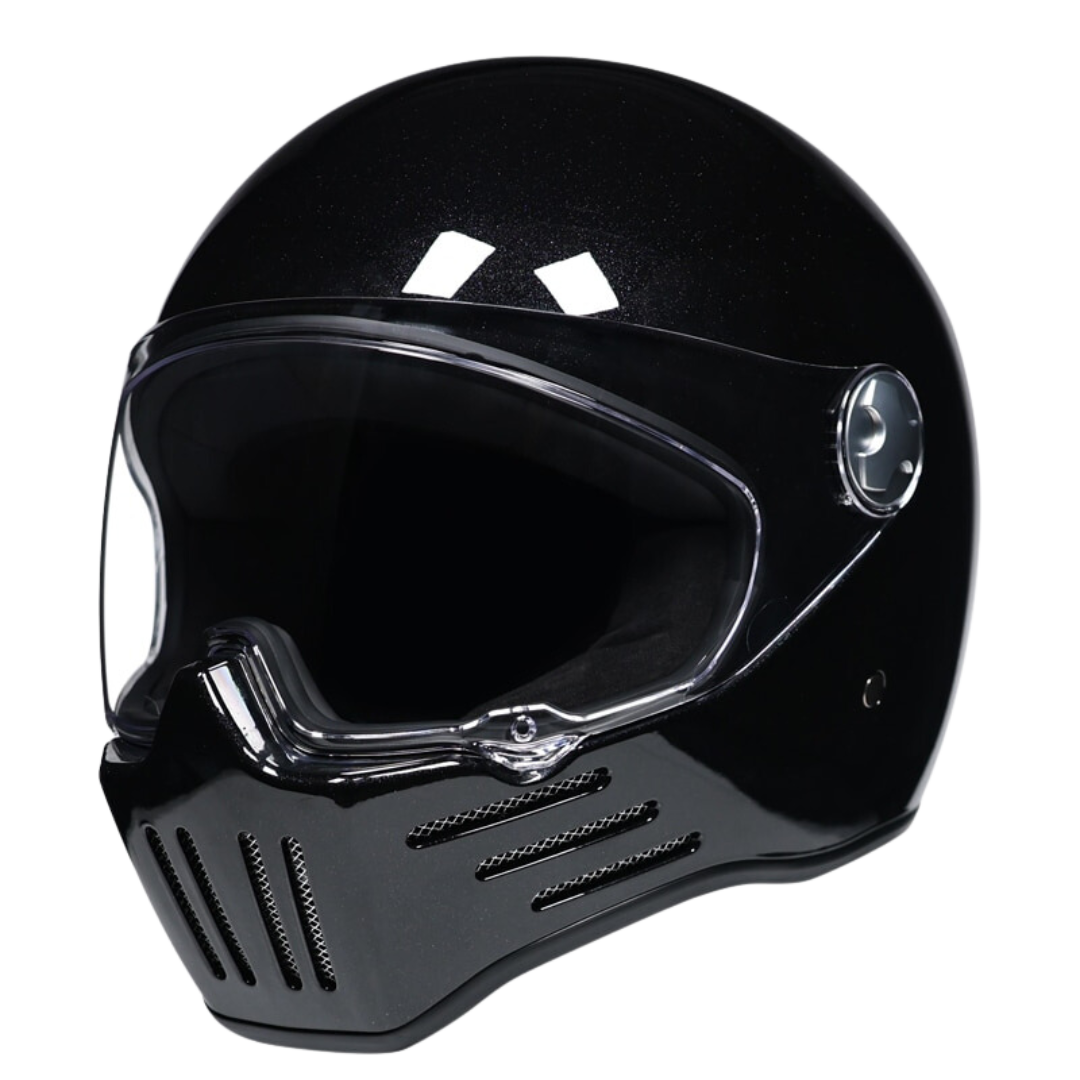 face full motorcycle helmet ILM Carbon Fiber Lightweight Helmets Retro It features a lightweight ABS design with an adjustable strap 1Storm Motorcycle Full Face Helmet