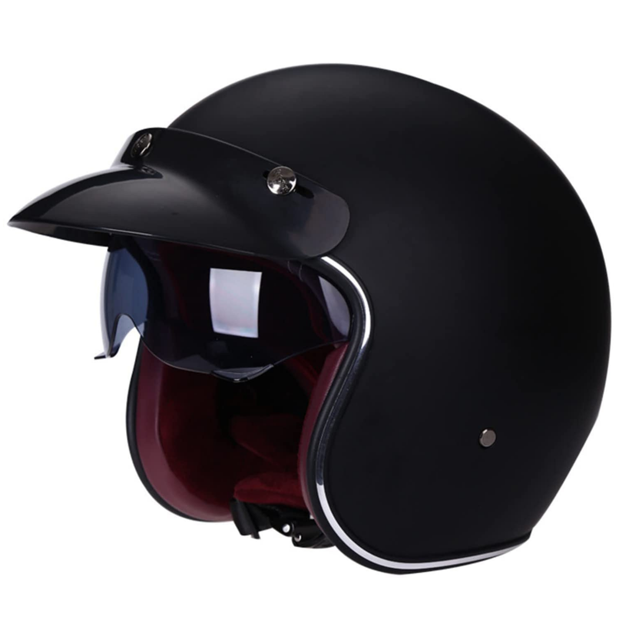 Vintage Open Face Helmet - Retractable Visor – Riders Gear Store