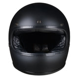 Full Face Retro Motorcycle Helmet - Cafe Racer - Matte
