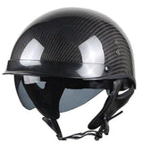 carbon fiber half motorcycle helmet Carbon Fiber V1 Half Helmet Matte Black / M