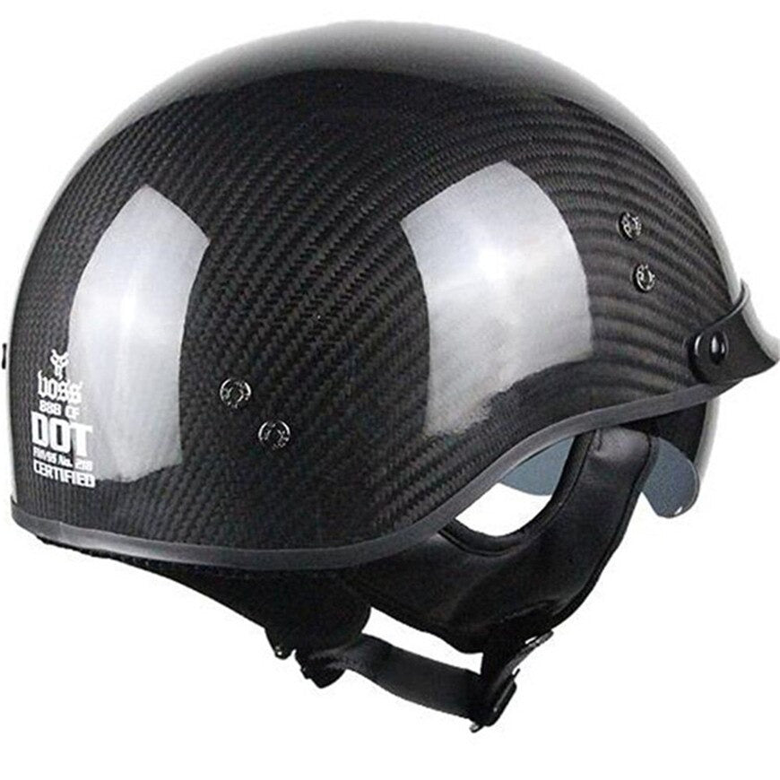 Carbon Fiber V1 Half Helmet Matte Black / XL