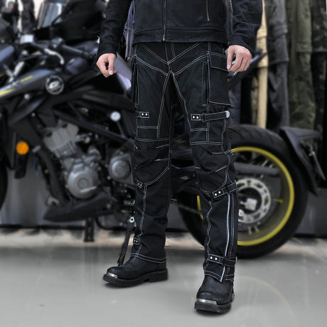 PU leather Motorcycle Racing Pants Jeans pads armor drawers racing