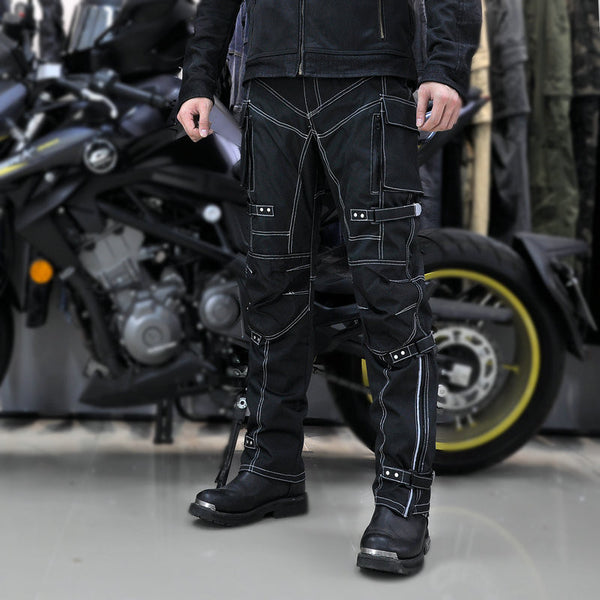 Rideract Motorcycle Pants Leather Men Motorbike Road Pant Armored