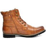 Motorcycle Winter Leather Ankle Boots