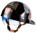 Baseball Motorcycle Helmet Built-in Visor