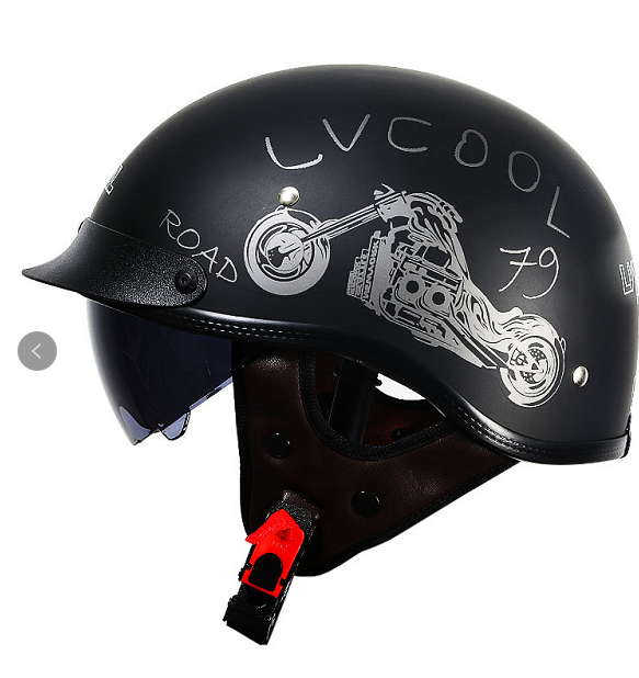 Light Breathable Motorbike Off-Road Helmet - Retro Motorcycle Full Face  Helmets with Quick Release Buckle DOT Approved Motocross Modular Helmet for