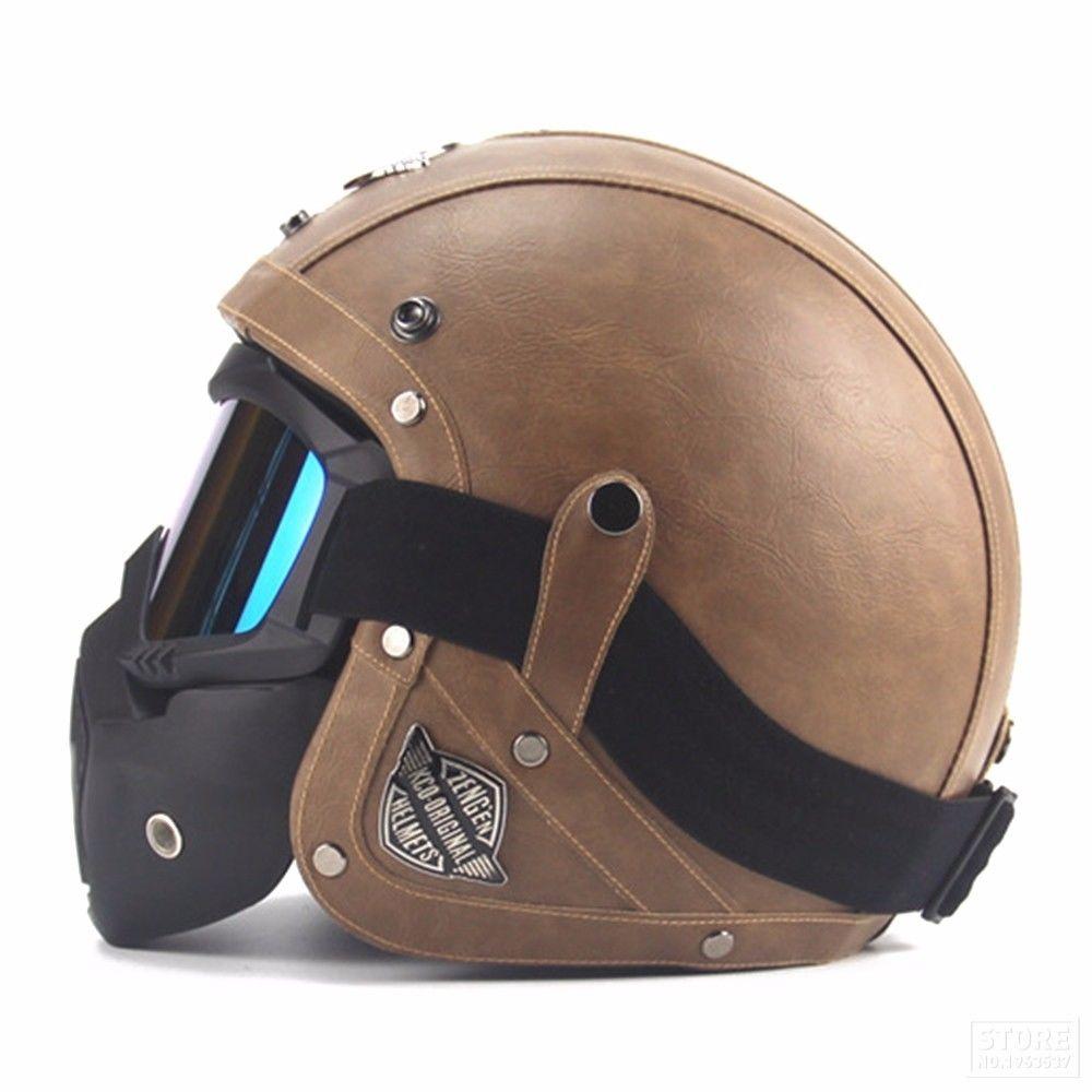 Leather helmets 2024 for sale