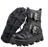 Leather Skull Boots Gothic Punk