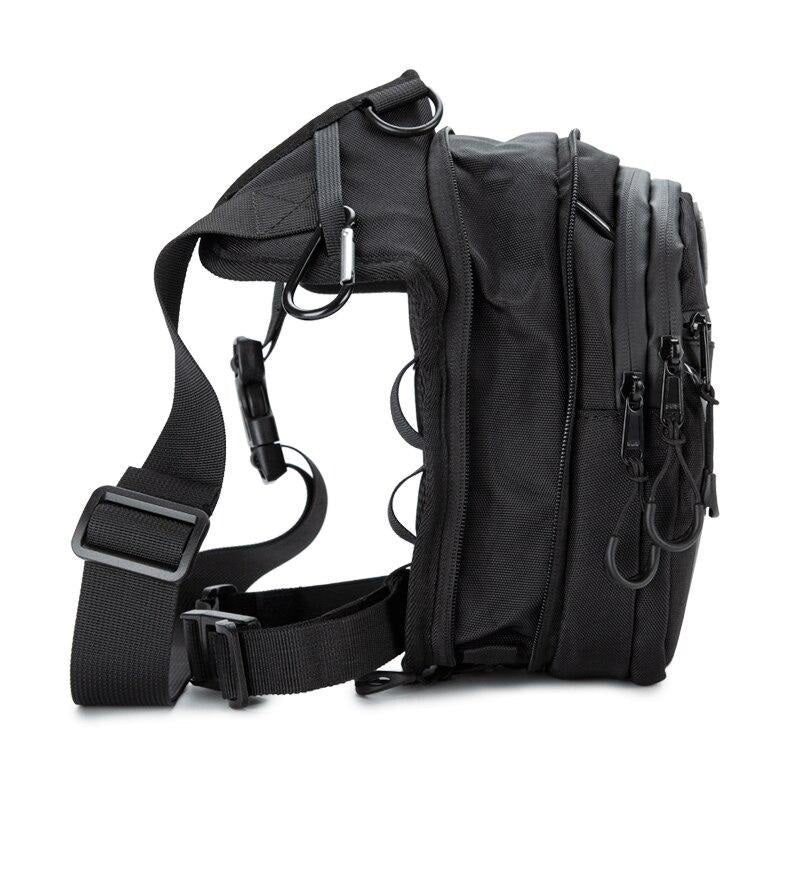 Leather utility bag with leg strap  Biker's leg bag with western deta –  FESTIVALUNIVERSE